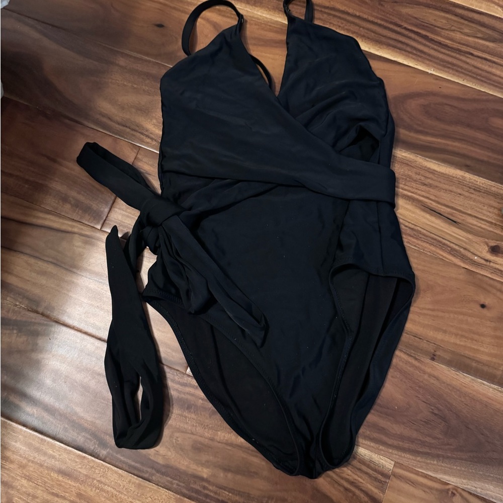 Black Wrap Swimsuit